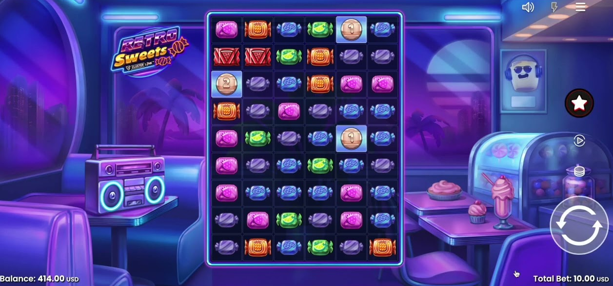 Retro Sweets — Hero-Banner auf StoneVegas Casino